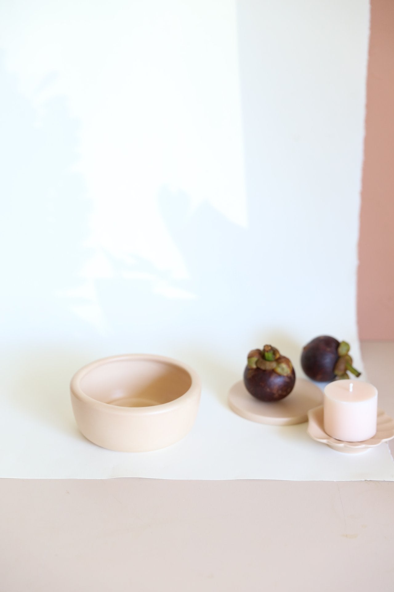 taupe ceramic bowl